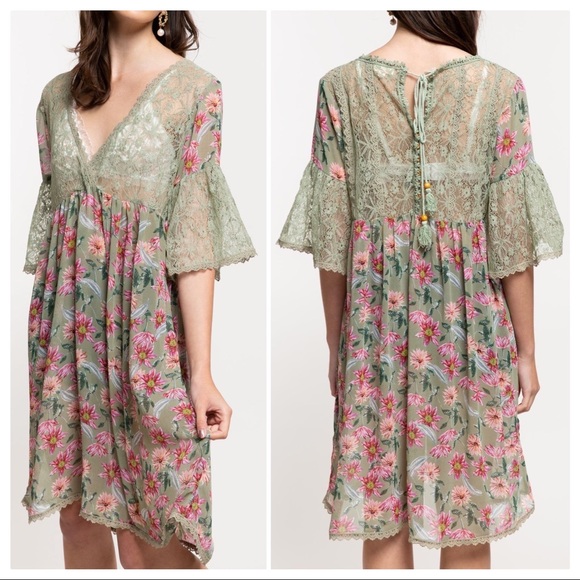 Victorian Woven Floral Layering Lace Tunic - Picture 3 of 10